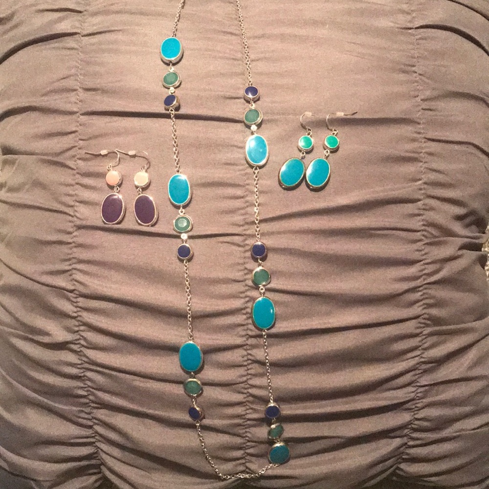 Necklace and earrings